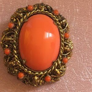 Coral Brooch Vintage style
